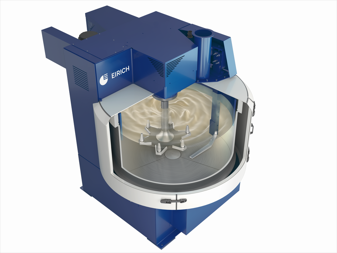 Eirich counter rotation mixing principle diagram